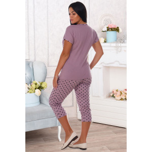 Костюм двойка женский "Этюд" кулирка (последний размер) лиловый 46