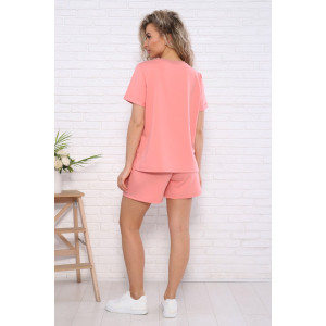 Костюм двойка женский "Марсель" футер (последний размер) персик 50