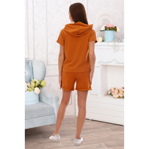 Костюм двойка женский "Аргентина" футер (последний размер) горчица 50