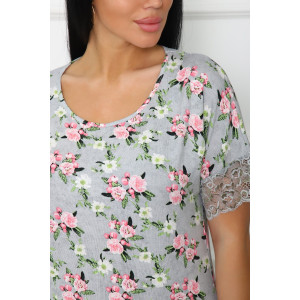 Костюм двойка женский "Стефания" вискоза (последний размер) розы 58