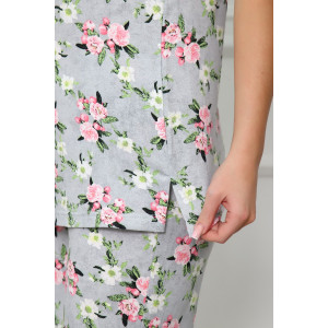 Костюм двойка женский "Стефания" вискоза (последний размер) розы 58