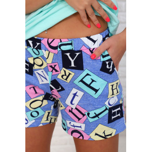 Костюм двойка женский "Азбука" кулирка (последний размер) ментол 50,52,54