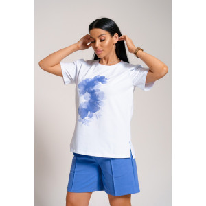 Костюм двойка женский "Агата" кулирка с эластаном (последний размер) фиалковый 56,58