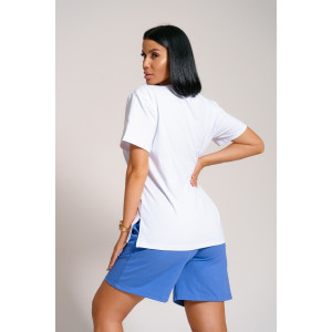 Костюм двойка женский "Агата" кулирка с эластаном (последний размер) фиалковый 56,58