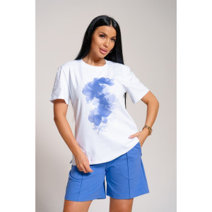 Костюм двойка женский "Агата" кулирка с эластаном (последний размер) фиалковый 56,58