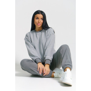 Костюм двойка женский "Морячка" поларфлис (последний размер) графит 50,58