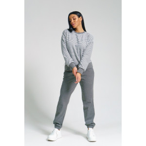 Костюм двойка женский "Морячка" поларфлис (последний размер) графит 50,58