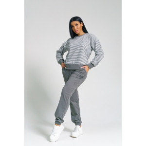 Костюм двойка женский "Морячка" поларфлис (последний размер) графит 50,58