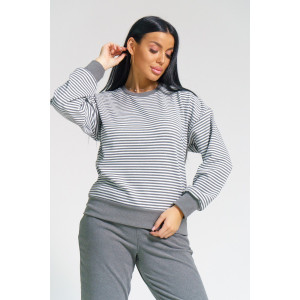 Костюм двойка женский "Морячка" поларфлис (последний размер) графит 50,58