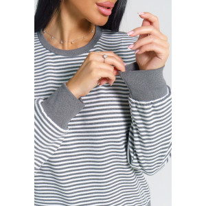 Костюм двойка женский "Морячка" поларфлис (последний размер) графит 50,58