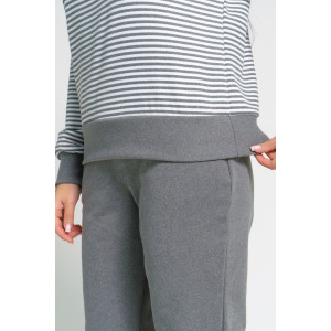 Костюм двойка женский "Морячка" поларфлис (последний размер) графит 50,58