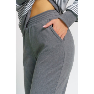 Костюм двойка женский "Морячка" поларфлис (последний размер) графит 50,58