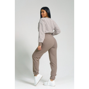 Костюм двойка женский "Морячка" поларфлис (последний размер) шоколад 46