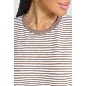 Костюм двойка женский "Морячка" поларфлис (последний размер) шоколад 46