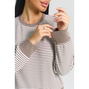 Костюм двойка женский "Морячка" поларфлис (последний размер) шоколад 46