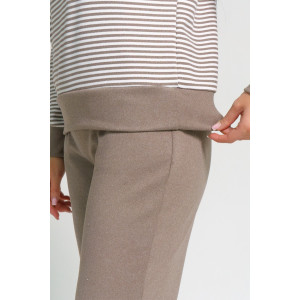 Костюм двойка женский "Морячка" поларфлис (последний размер) шоколад 46