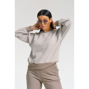 Костюм двойка женский "Морячка" поларфлис (последний размер) шоколад 46