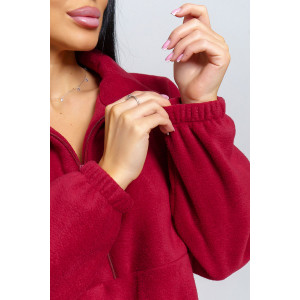 Костюм двойка женский "Профи" флис (последний размер) бордо 54