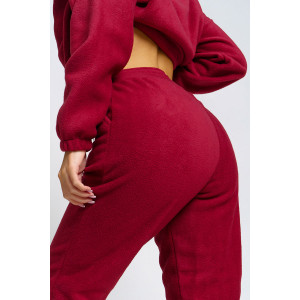 Костюм двойка женский "Профи" флис (последний размер) бордо 54