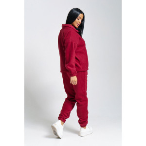 Костюм двойка женский "Профи" флис (последний размер) бордо 54