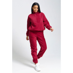 Костюм двойка женский "Профи" флис (последний размер) бордо 54