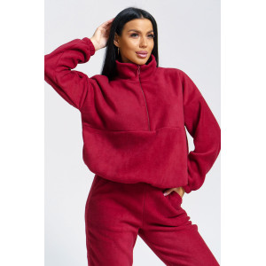Костюм двойка женский "Профи" флис (последний размер) бордо 54