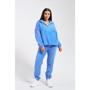 Костюм двойка женский "Профи" флис (последний размер) голубой 54