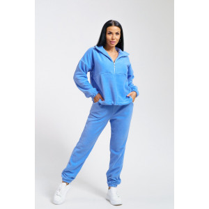 Костюм двойка женский "Профи" флис (последний размер) голубой 54