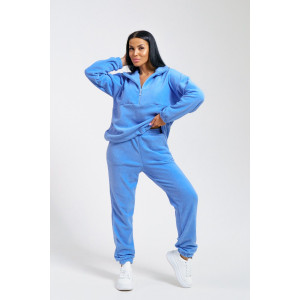 Костюм двойка женский "Профи" флис (последний размер) голубой 54