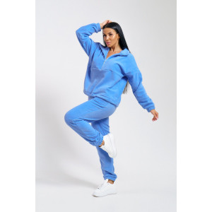Костюм двойка женский "Профи" флис (последний размер) голубой 54