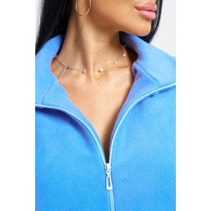 Костюм двойка женский "Профи" флис (последний размер) голубой 54