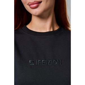 Толстовка женская №67188 футер с лайкрой 2-х нитка (р-ры: 44-60) черный Толстовка женская №67188 футер с лайкрой 2-х нитка (р-ры: 44-60) черный