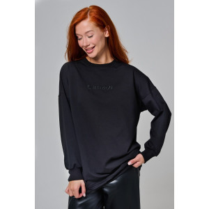 Толстовка женская №67188 футер с лайкрой 2-х нитка (р-ры: 44-60) черный Толстовка женская №67188 футер с лайкрой 2-х нитка (р-ры: 44-60) черный