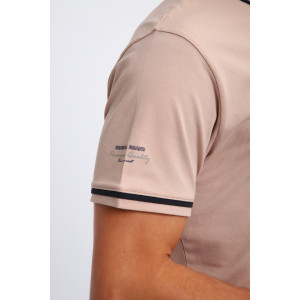 Футболка мужская №059 кулирка с лайкрой пенье (р-ры: M-6XL) бежевый Футболка мужская №059 кулирка с лайкрой пенье (р-ры: M-6XL) бежевый