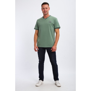 Футболка мужская №059 кулирка с лайкрой пенье (р-ры: M-6XL) оливковый Футболка мужская №059 кулирка с лайкрой пенье (р-ры: M-6XL) оливковый