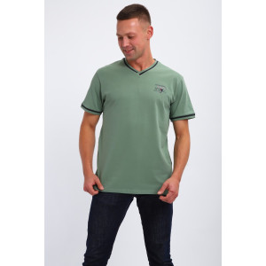 Футболка мужская №059 кулирка с лайкрой пенье (р-ры: M-6XL) оливковый Футболка мужская №059 кулирка с лайкрой пенье (р-ры: M-6XL) оливковый