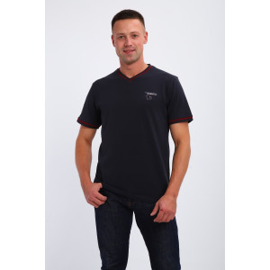 Футболка мужская №059 кулирка с лайкрой пенье (р-ры: M-6XL) темно-синий Футболка мужская №059 кулирка с лайкрой пенье (р-ры: M-6XL) темно-синий