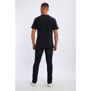 Футболка мужская №059 кулирка с лайкрой пенье (р-ры: M-6XL) темно-синий Футболка мужская №059 кулирка с лайкрой пенье (р-ры: M-6XL) темно-синий