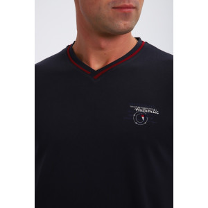 Футболка мужская №059 кулирка с лайкрой пенье (р-ры: M-6XL) темно-синий Футболка мужская №059 кулирка с лайкрой пенье (р-ры: M-6XL) темно-синий