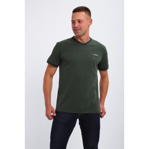 Футболка мужская №059 кулирка с лайкрой пенье (р-ры: M-6XL) хаки Футболка мужская №059 кулирка с лайкрой пенье (р-ры: M-6XL) хаки