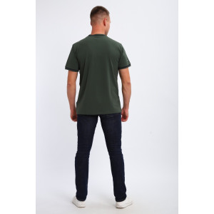 Футболка мужская №059 кулирка с лайкрой пенье (р-ры: M-6XL) хаки Футболка мужская №059 кулирка с лайкрой пенье (р-ры: M-6XL) хаки