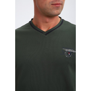 Футболка мужская №059 кулирка с лайкрой пенье (р-ры: M-6XL) хаки Футболка мужская №059 кулирка с лайкрой пенье (р-ры: M-6XL) хаки