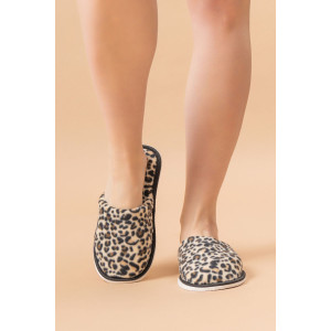Тапки женские ЖВТ велсофт (р-ры: 36-43) леопард темный