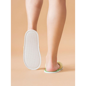 Тапки женские ЖВТ велсофт (р-ры: 36-43) салат