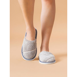 Тапки женские ЖВТ велсофт (р-ры: 36-43) квадрат серый