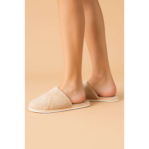 Тапки женские ЖВТ велсофт (р-ры: 36-43) квадрат бежевый