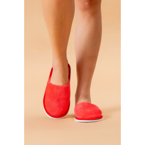 Тапки женские ЖВТ велсофт (р-ры: 36-43) алый закат