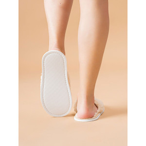 Тапки женские ЖВТ велсофт (р-ры: 36-43) Тедди молочный