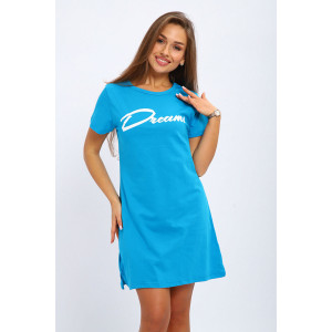 Туника женская №205.1 кулирка (р-ры: 44-54) голубой