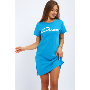 Туника женская №205.1 кулирка (р-ры: 44-54) голубой